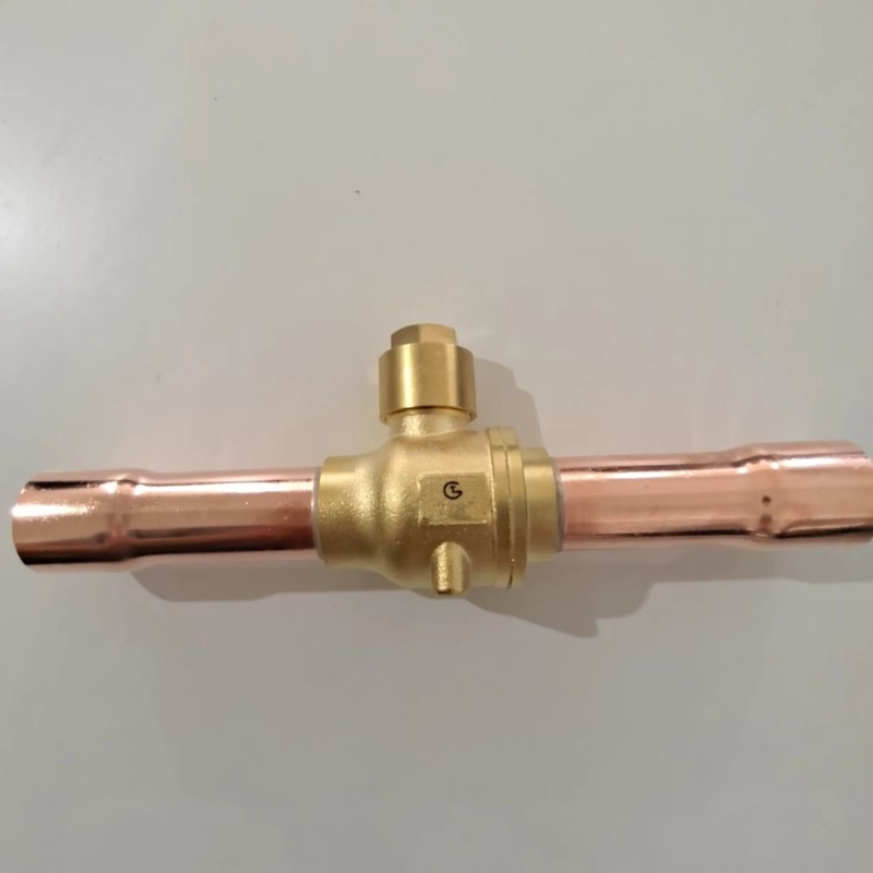 Valvola a sfera in ottone per refrigeranti e altre applicazioni