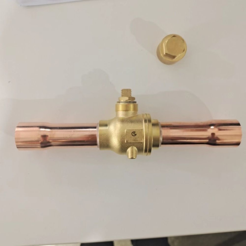 In ottone 3/8 Valvola a sfera di refrigerazione regolazione di precisione DN4 Valvola due maniglie per 0 ~ 4,5 MPa