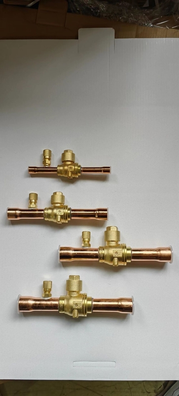 In ottone 3/8 Valvola a sfera di refrigerazione regolazione di precisione DN4 Valvola due maniglie per 0 ~ 4,5 MPa