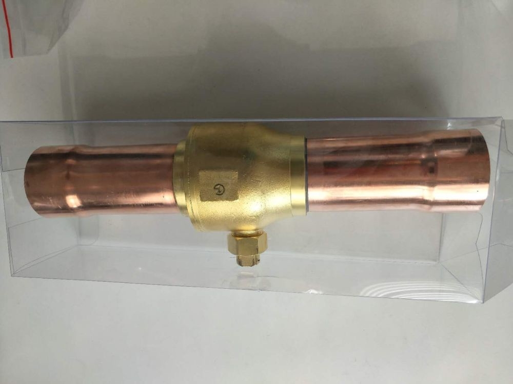 Valvola a sfera di raffreddamento 1/4 lucidata per raffreddamento Valvola in ottone a tipo rettilineo