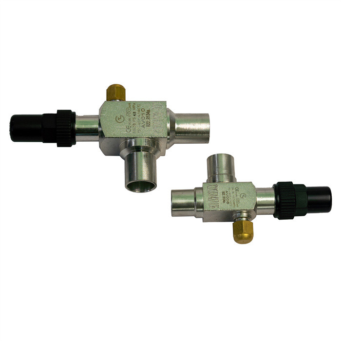 Valvola angolare in ottone per refrigeranti CFC HCFC HFC R717