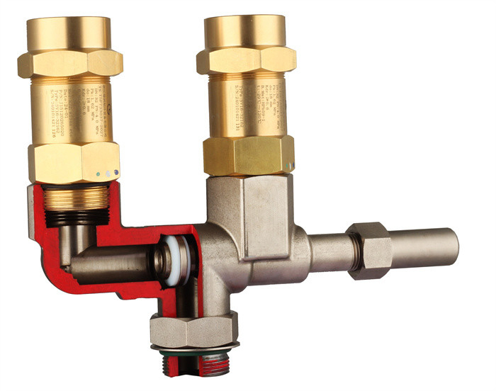 DN4-DN40 Facile installazione 0,3 ~ 5,0MPa Sedile della valvola di sicurezza per refrigeranti per CFC HCFC HFC